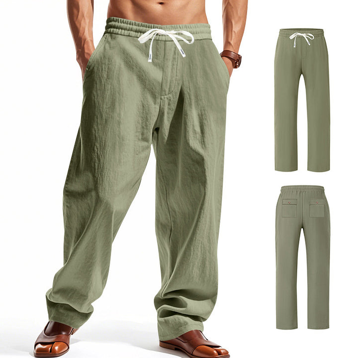 Light casual pants for men with elastic waist and practical pockets Lune London