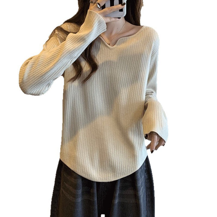 Women's casual long-sleeve shirt with fine ribbed texture Chic & Stil