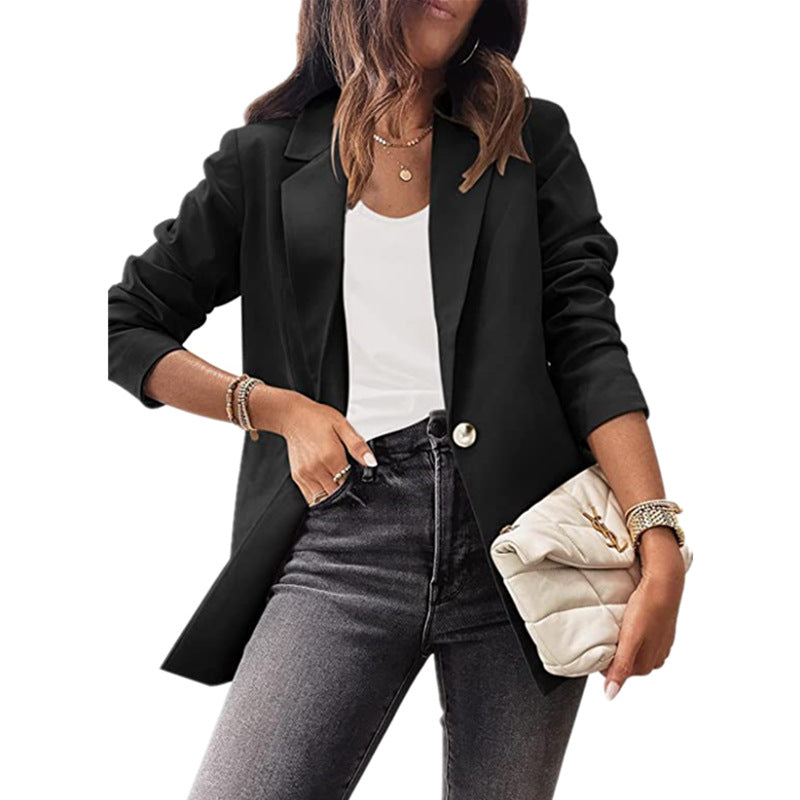 Ladies Fashion Blazer with Elegant Button Details Lune London
