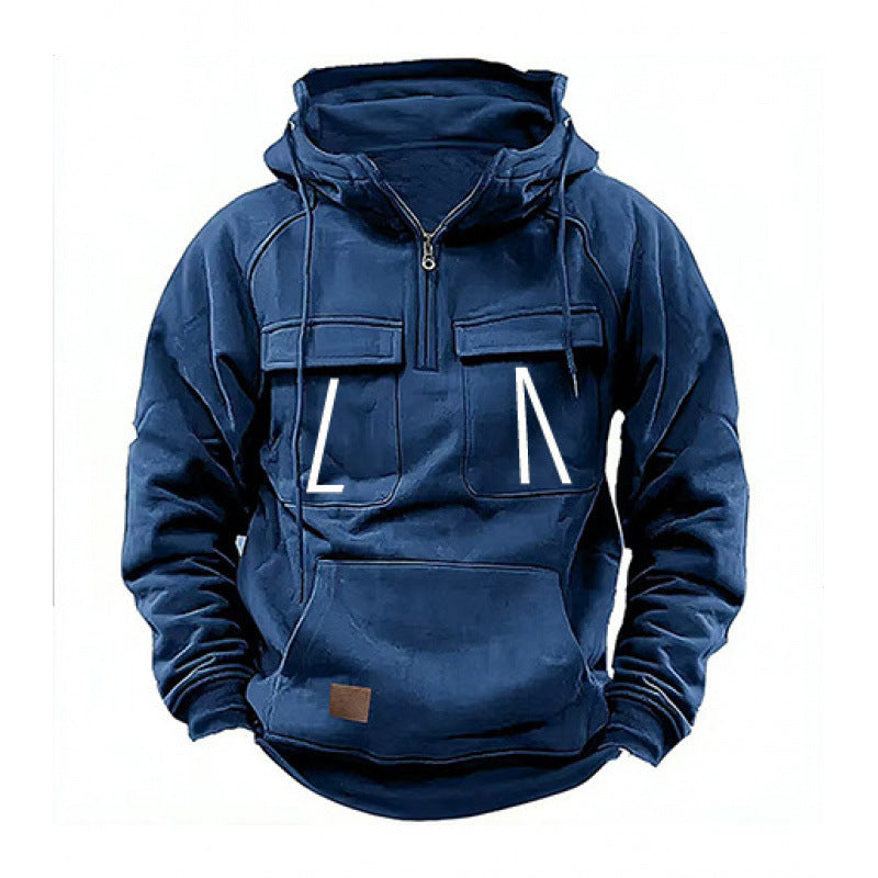 Men's casual hooded sweatshirt with pockets and modern fit Lune London