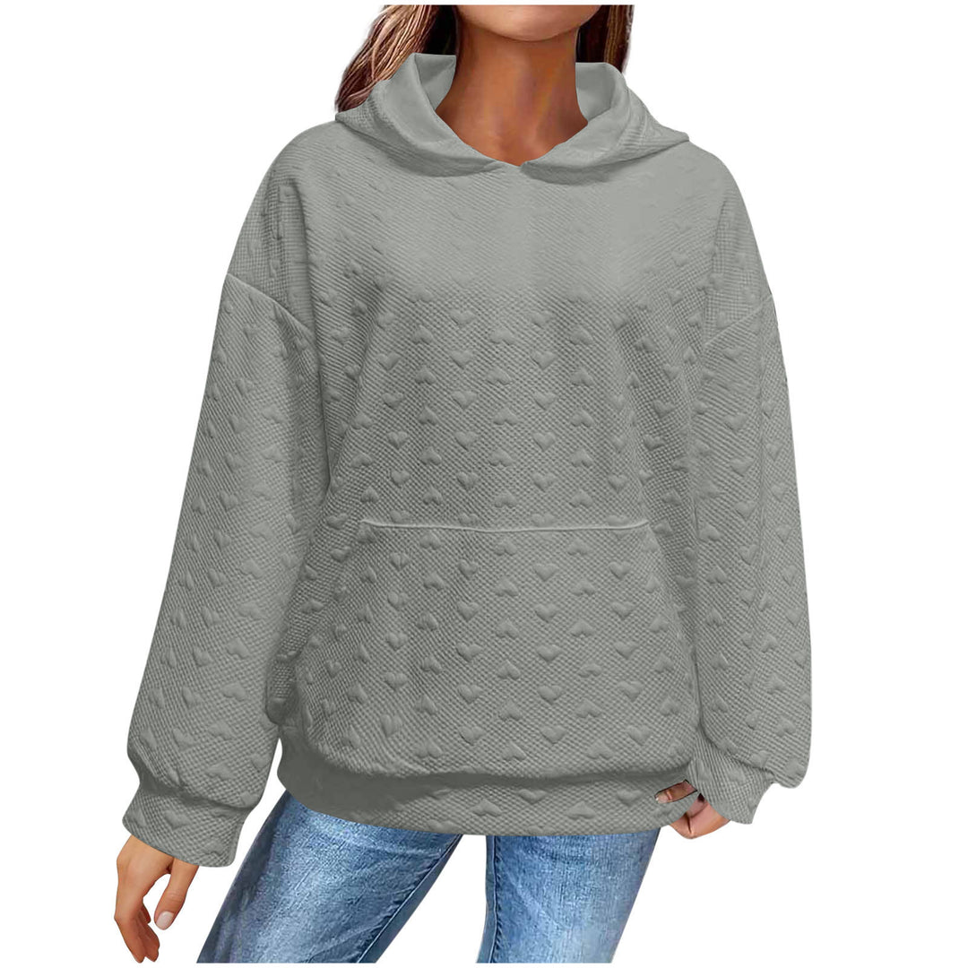 Women's hoodie with textured heart pattern Lune London