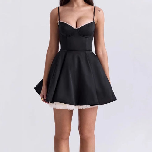 Leisure dress for women with a strapless design and a voluminous skirt Lune London