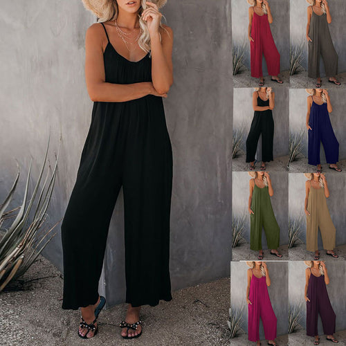 Ladies Elegant Sleeveless Jumpsuit Lune London