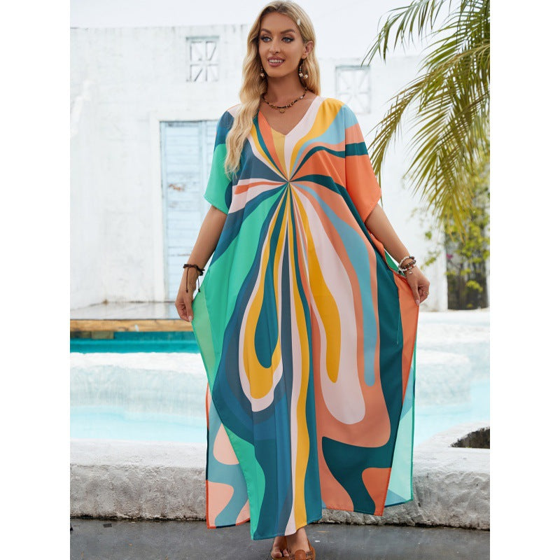Women Bohemian butterfly dress beach chic and style