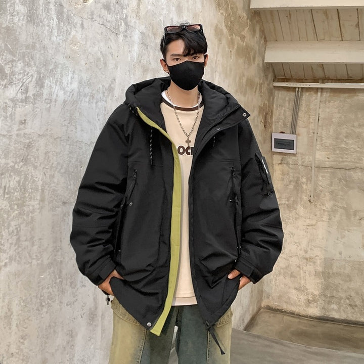 Insulated winter jacket for men with practical pockets and adjustable hood Lune London