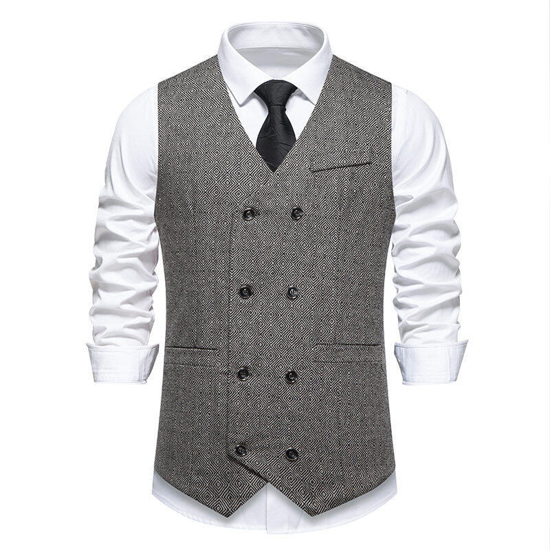Elegant double-breasted jacket for men with decorative pattern Lune London