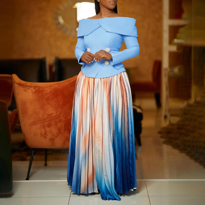 Elegant pleated dresses for women with a sleeveless top and eye-catching button details Lune London