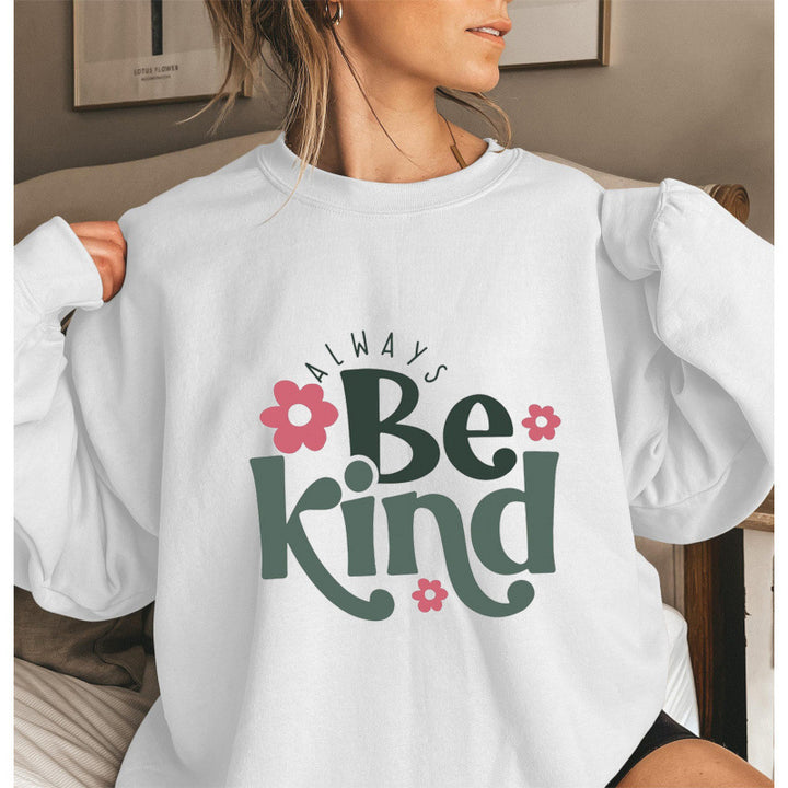 Sweatshirt pour femmes avec message motivant et design tendance à manches bouffantes Chic & Stil