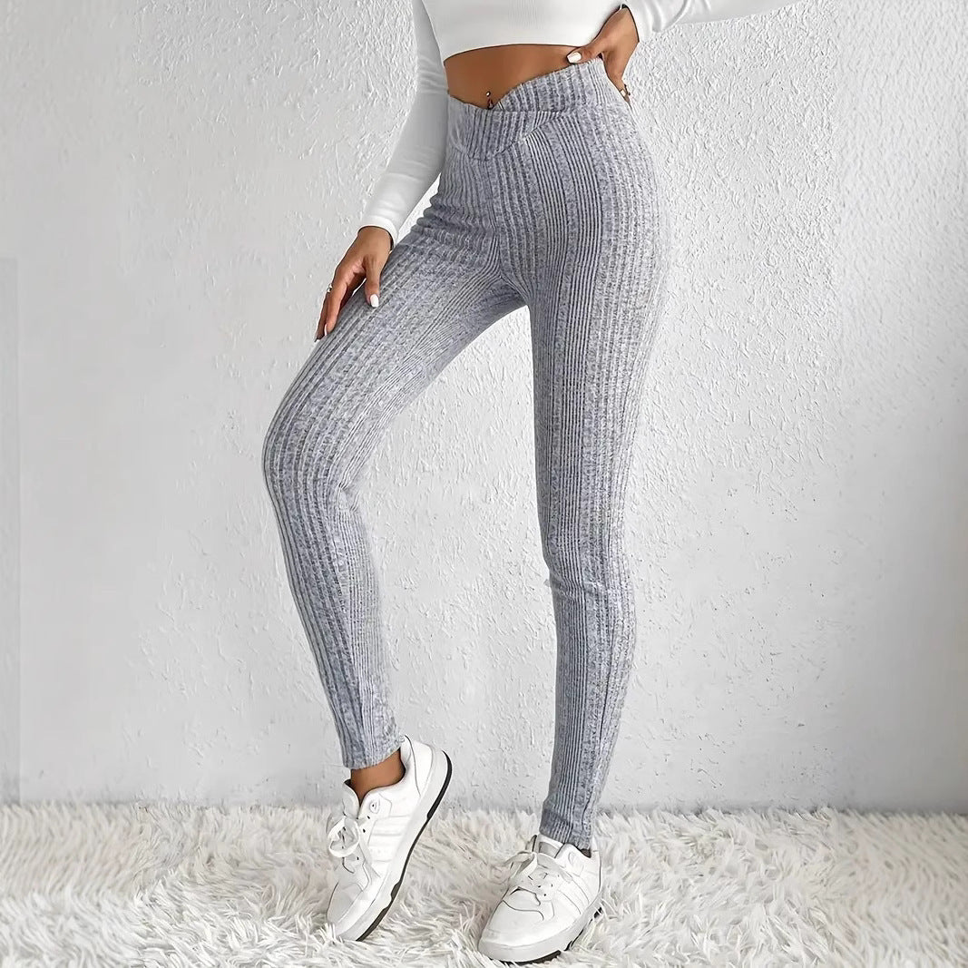 High-waisted ribbed leggings for women Lune London