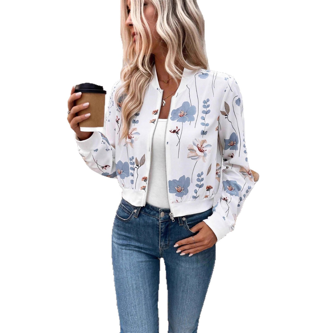 Veste bomber femme avec motifs floraux et ourlet élastique Chic & Stil