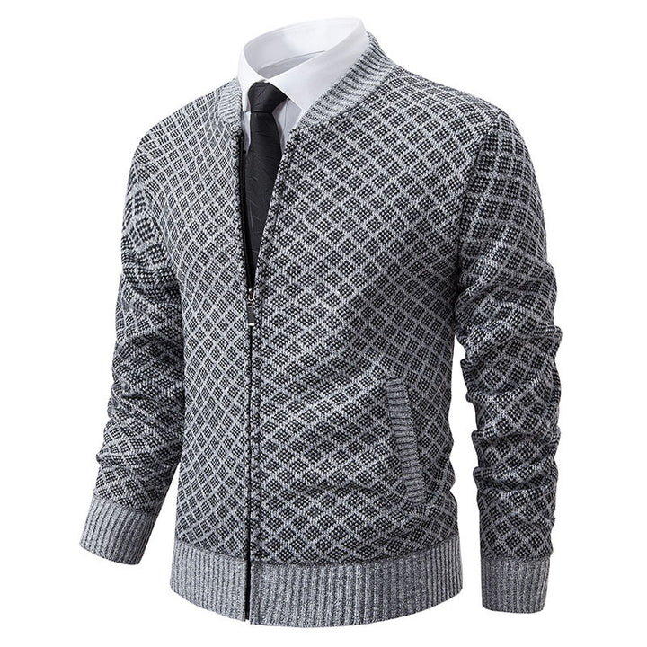 Elegant knitted blazer for men with fine structure Lune London