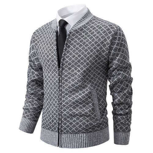 Elegant knitted blazer for men with fine structure Lune London