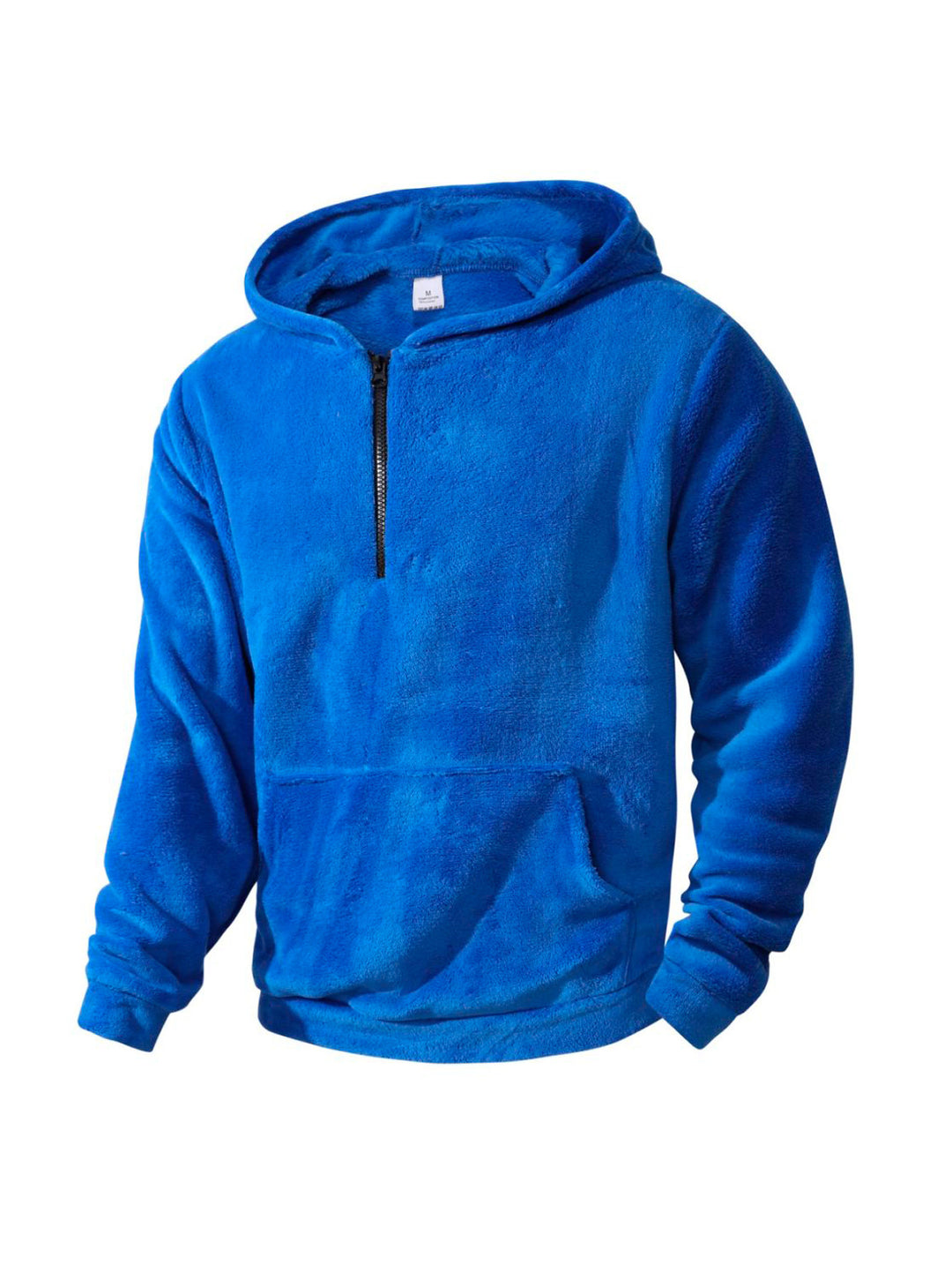 Men's Fleece Hoodie with innovative mid-length zipper Lune London