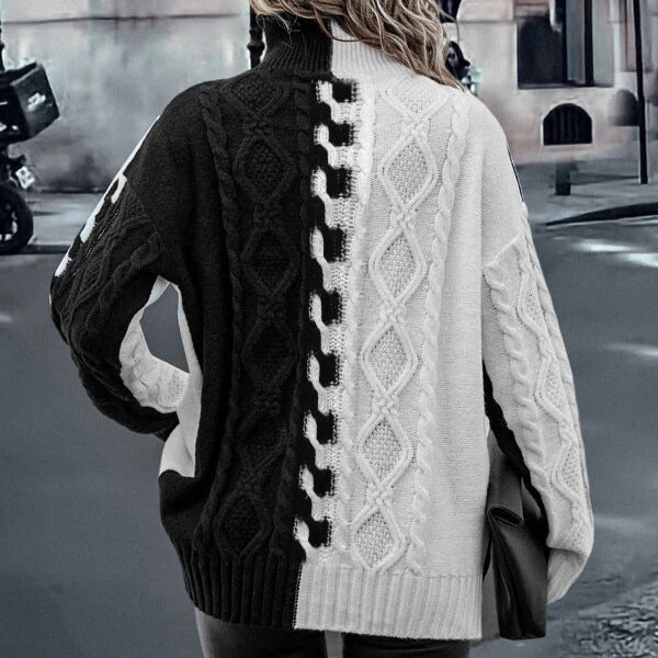 Womens sweater with modern block design Lune London