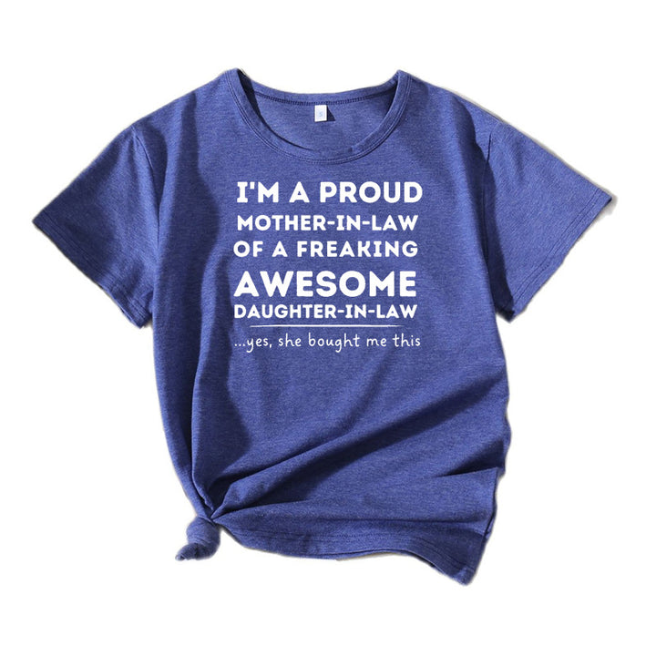 Ladies Graphic T-shirt Chic and Stylish for Mother-in-law Relaxed Fit