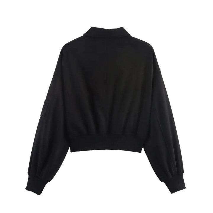 Cropped faux leather jacket for women with practical pockets Lune London