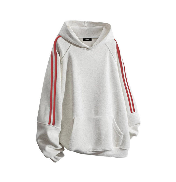 Sporty hoodie for women with chic and stylish side stripes