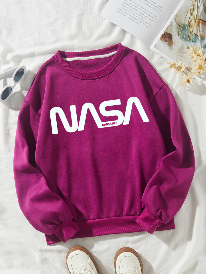Women's casual sweatshirt with grand NASA logo Chic & Stil