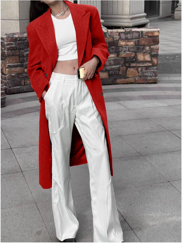 Tailored long jacket for women with chic and stylish silhouette