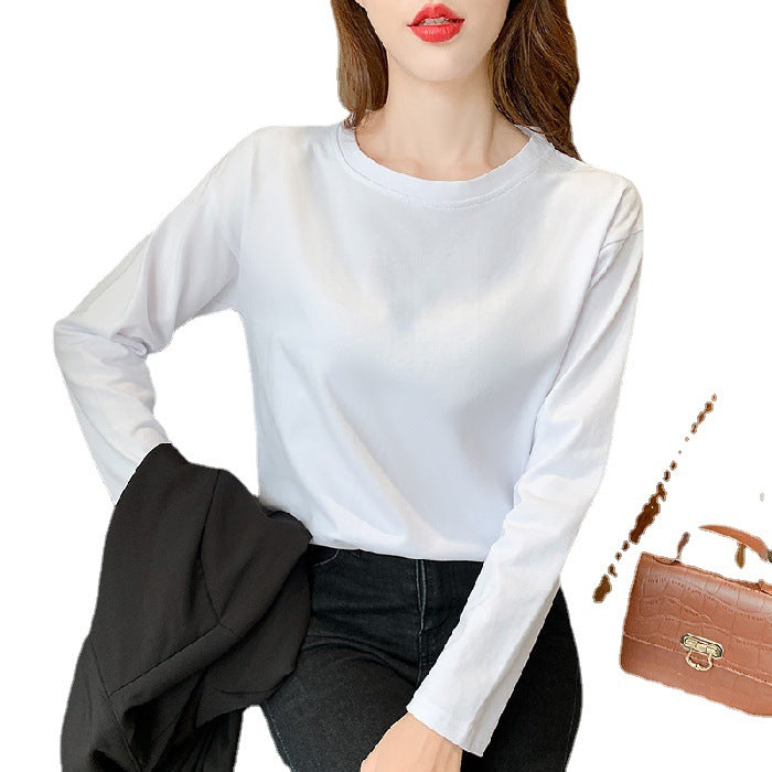 Women's casual long sleeve shirt with round neckline Chic & Stil