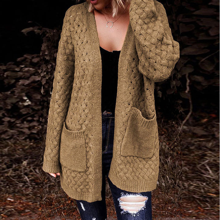 Cardigan pour femmes avec motif texturé et poches pratiques Chic & Stil