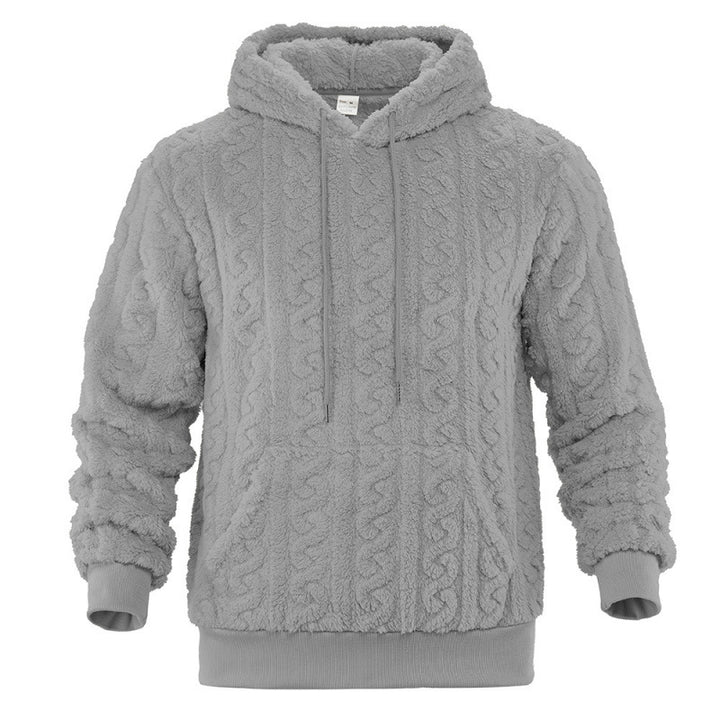 Ladies Cozy Fleece Hoodie with Textured Pattern Lune London