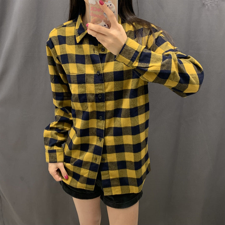 Chemisier en flanelle à carreaux pour femmes Chic & Stil