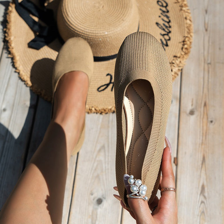 Ladies Comfortable Chic Ballet Flats