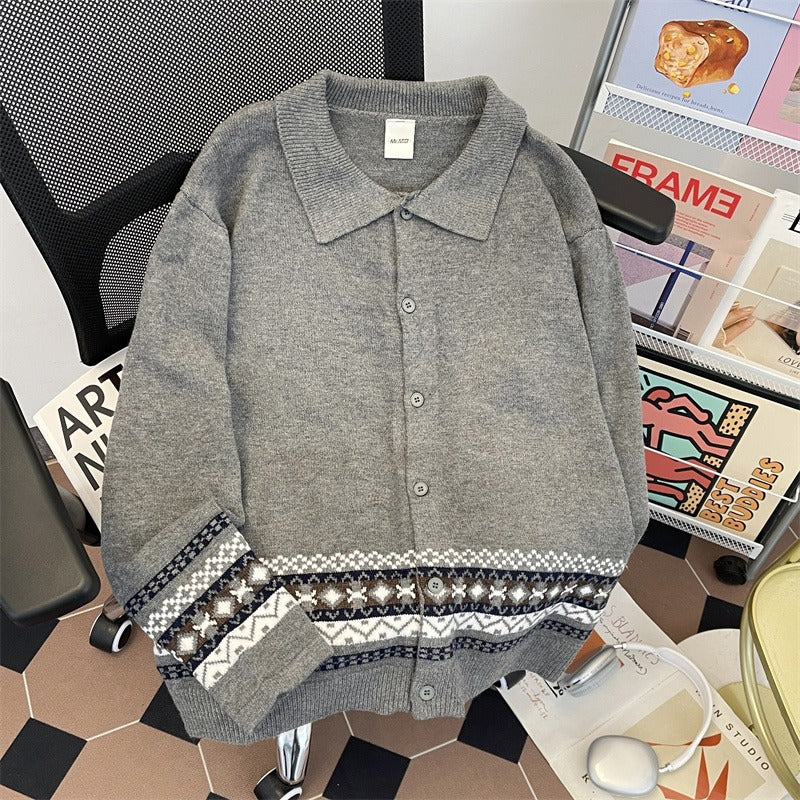 Women cardigan with elegant collar and trendy pattern Lune London