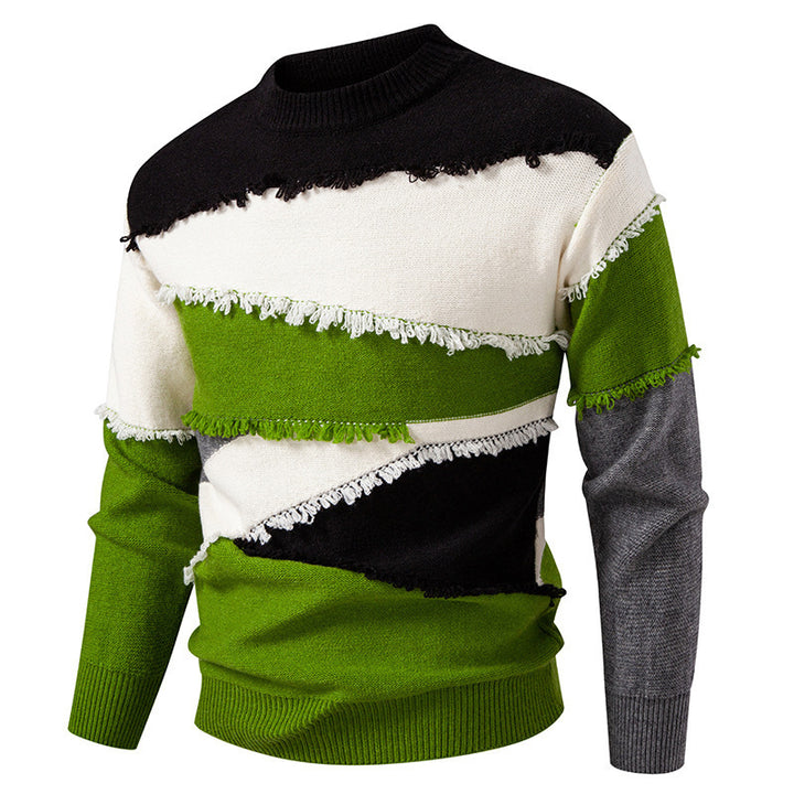 Fashionable men's sweater with a unique fringe design Lune London