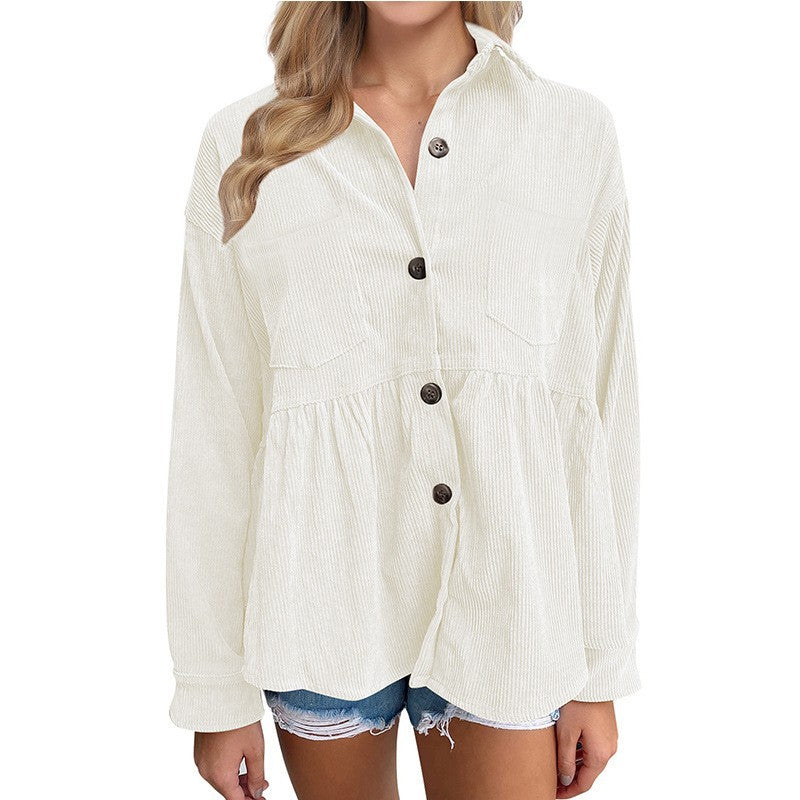 Velvet blouse for women with a voluminous cut Lune London
