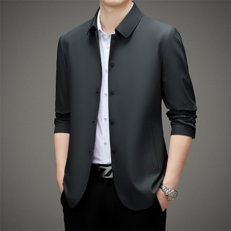 Modern transition jacket for men with practical pockets and breathable material Lune London