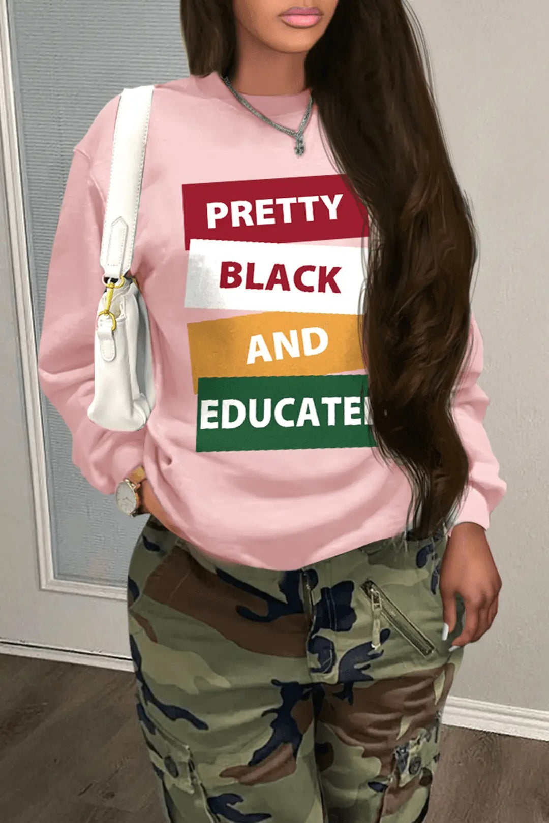 Women's sweatshirt with striking inscription Lune London