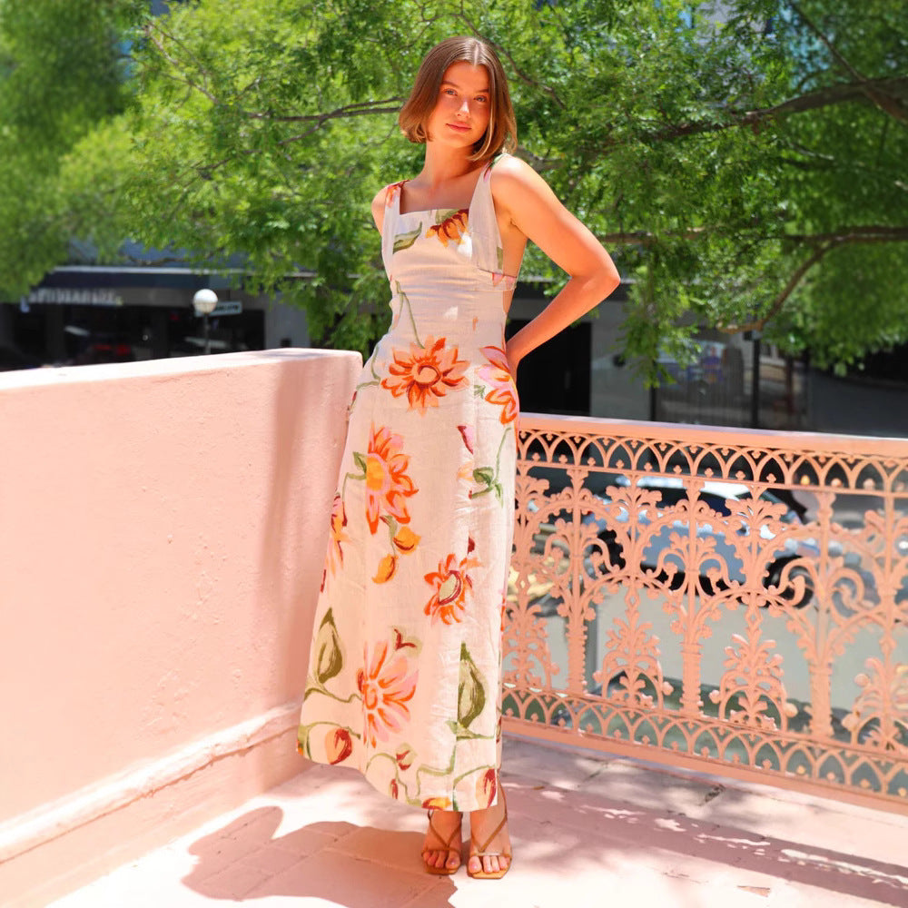 Ladies summer dress with floral patterns Lune London