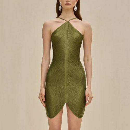 Ladies Elegant Party Dress with Seductive Slit and Gold Accents Lune London