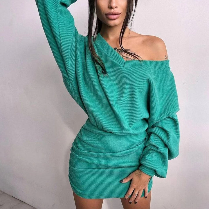 Asymmetrical wrap dress for women with ruffle details Lune London
