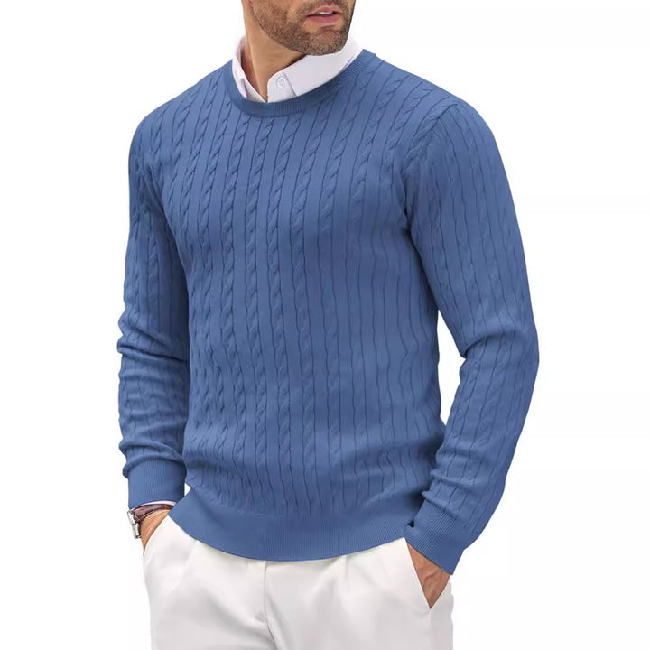 Men's knit sweater with textured cable pattern Lune London