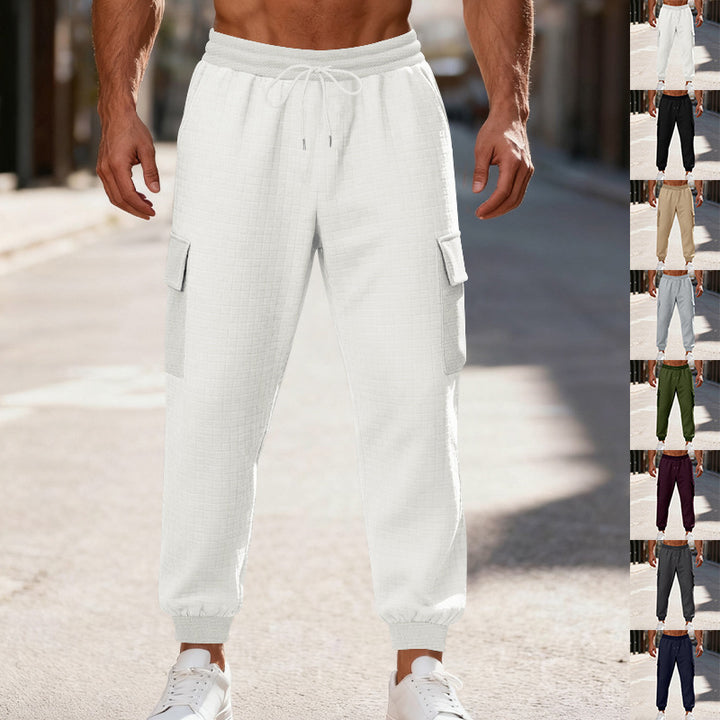 Men's Cargo Jogging Pants with Elastic Waistband and Practical Pockets Lune London