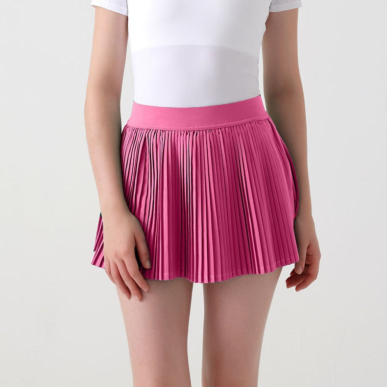 Pleated mini skirt for women with elastic waist and lightweight fabric Lune London