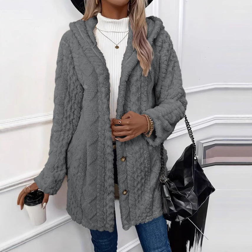 Women Cozy Fleece Jacket Lune London