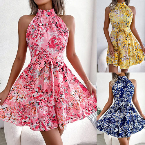 Lune London A-line floral dress with spaghetti straps