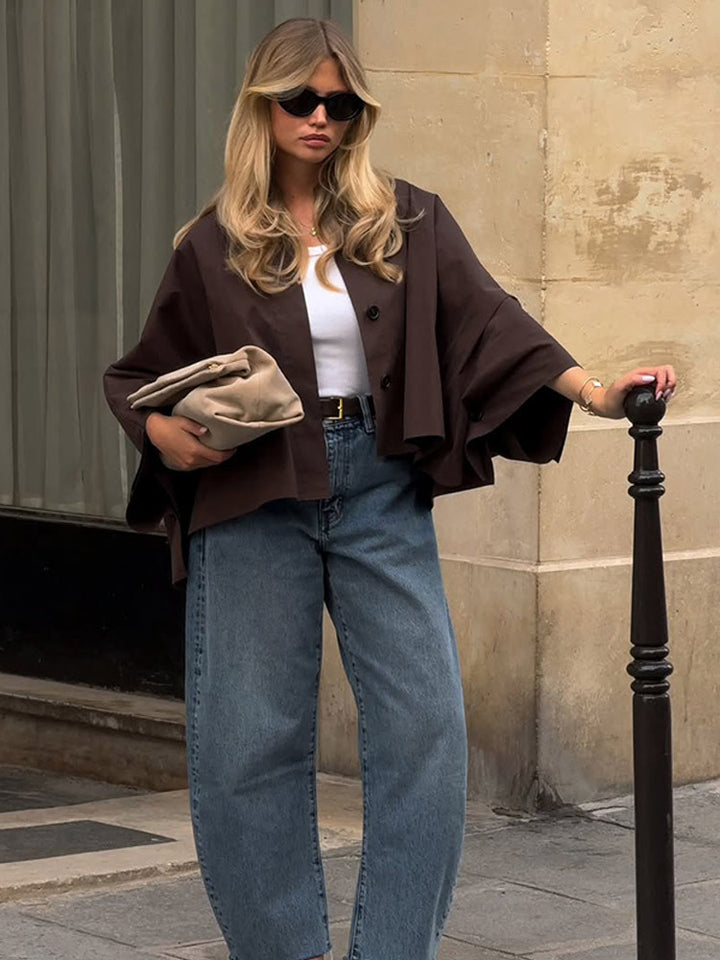 Casual transition jacket for women with fashionable cape sleeves Lune London