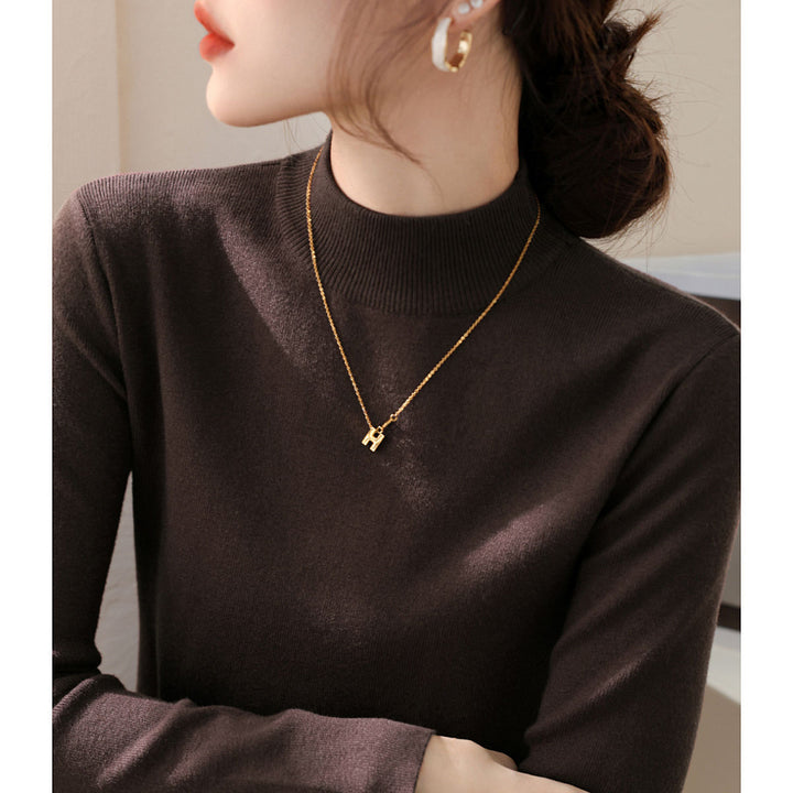 Pull élégant à col roulé pour femmes en mélange de coton de haute qualité Chic & Stil