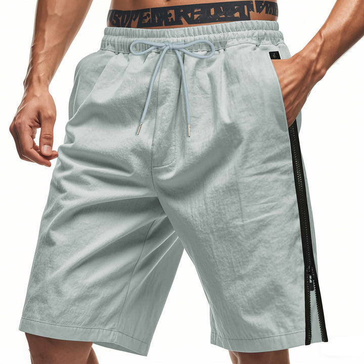 Shorts cargo sportives pour hommes avec taille ajustable et poches zippées pratiques Lune London