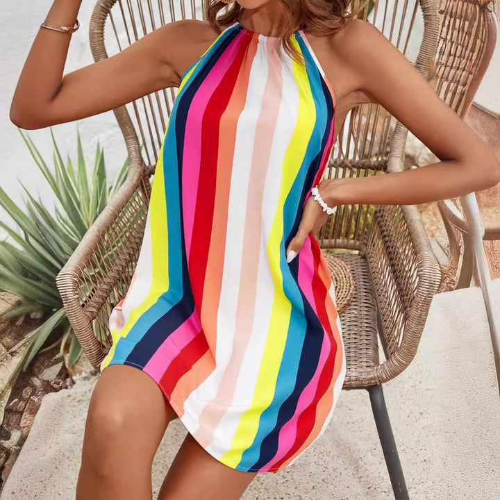 Women's summer dress with an elegant halter neck Lune London