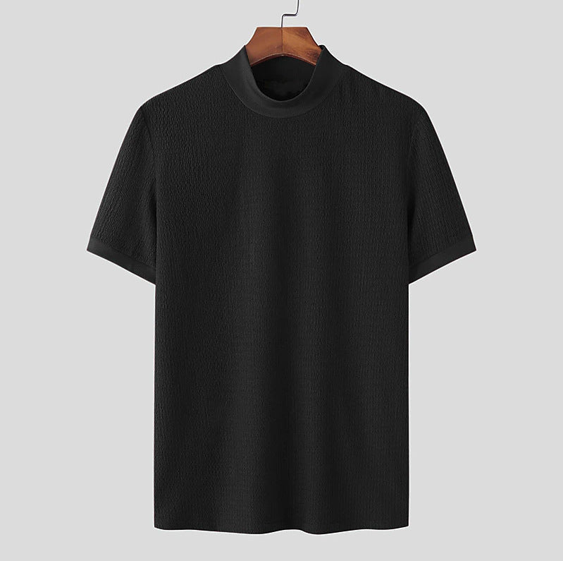 Men's high quality short sleeve t-shirt with structured design and elastic collar Lune London