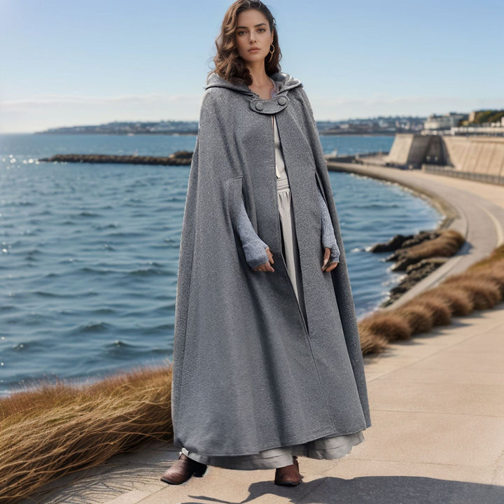 Lune London | Women's elegant hooded cloak with adjustable closure