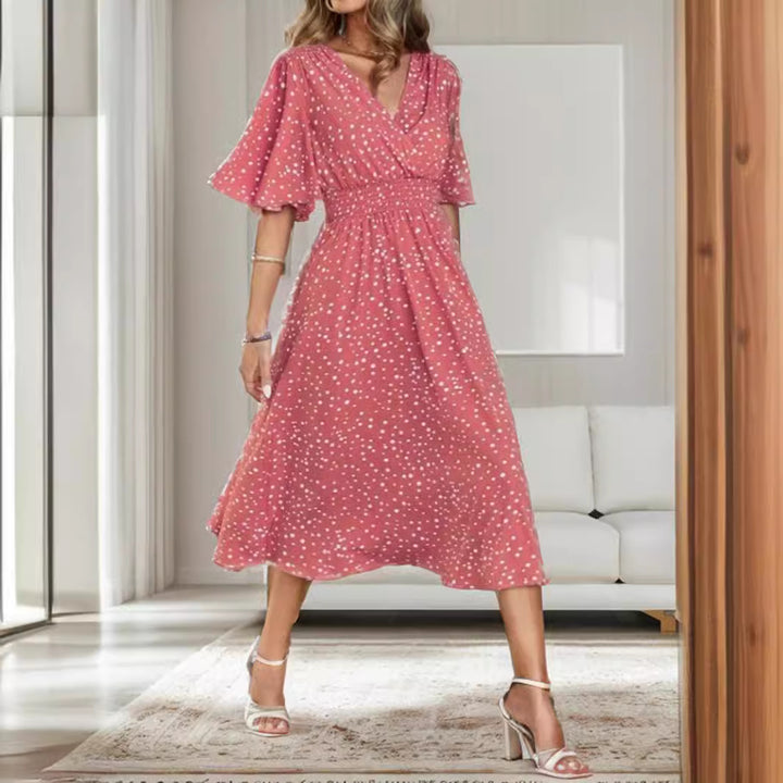 Elegant wrapped midi dress for women Lune London