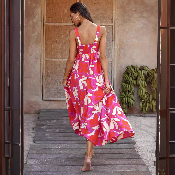 Chic & Stil Floral print maxi dress for women