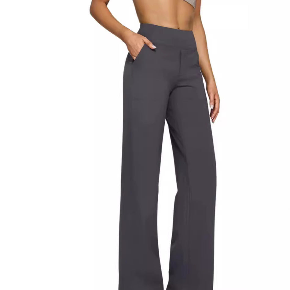 Women Wide-Leg Lounge Pants with Elastic Waist Lune London